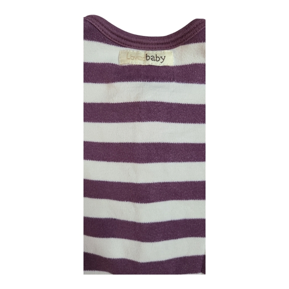 L'ovedbaby organic zipper footie white & lavender | Snap Footie Eggplant-Stone - Picture 10 of 16